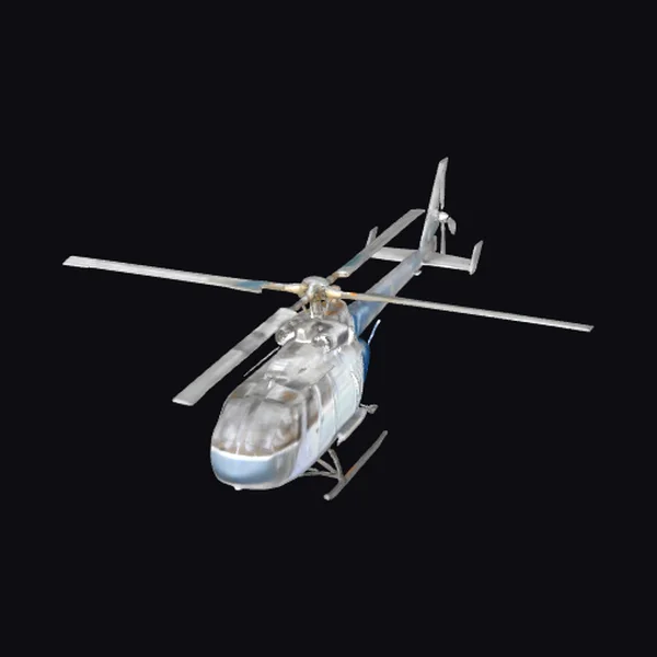 Blue White Helicopter