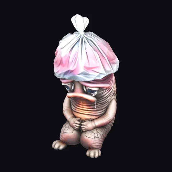 Sad Trash Bag Creature