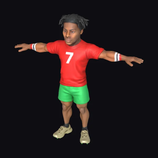 Focused Athlete in Red