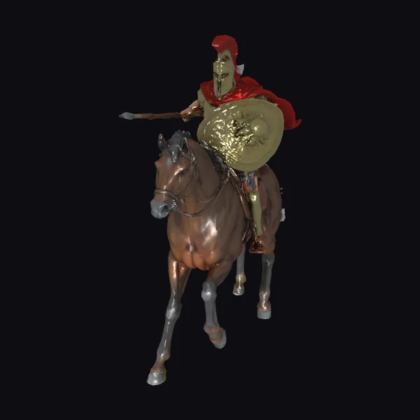 Ancient Greek Warrior Horseback