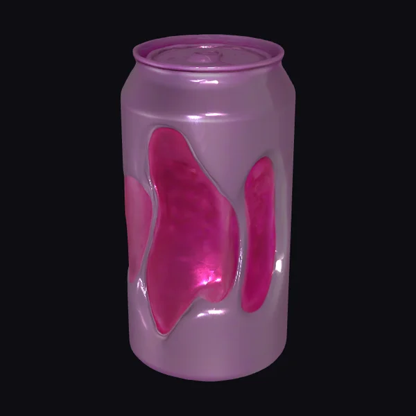 Purple Can with Pink Growth