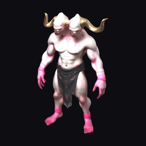 Albino Dual-Headed Creature