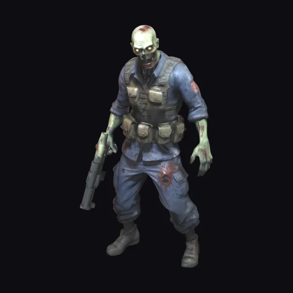 Zombie Soldier with Gun