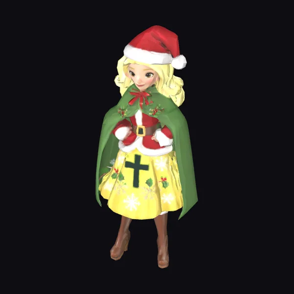 Christmas Girl with Cape