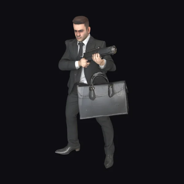 Office Worker Briefcase Gun