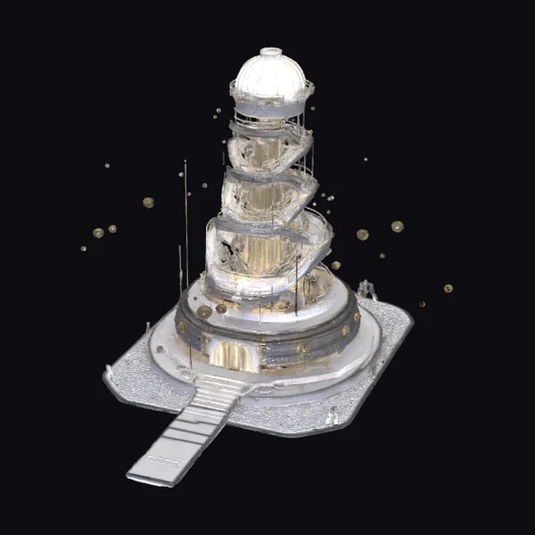Futuristic Spiral Science Temple