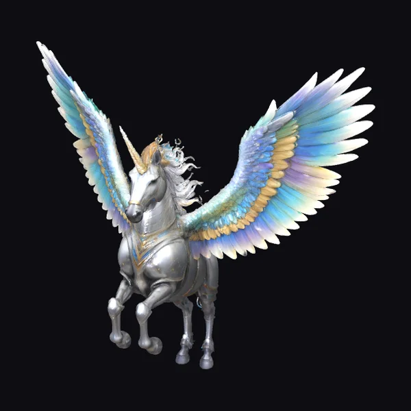 Armored Winged Unicorn Pegasus