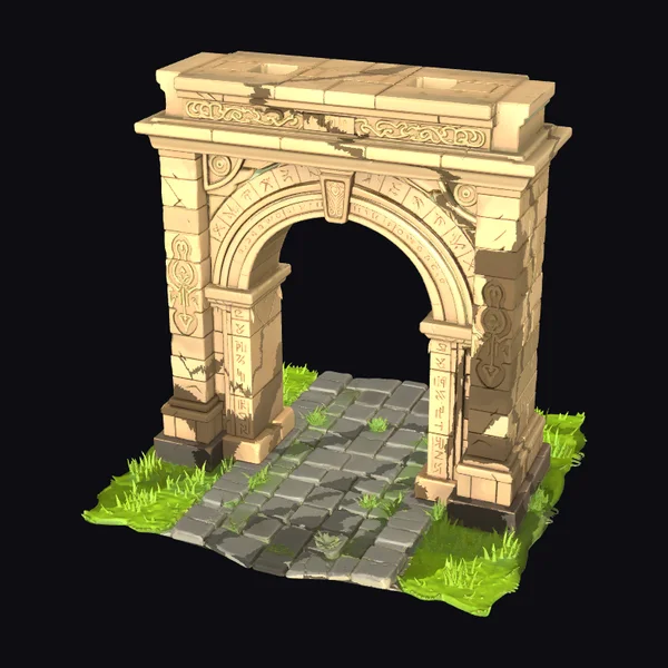 Ancient Stone Archway Ruin