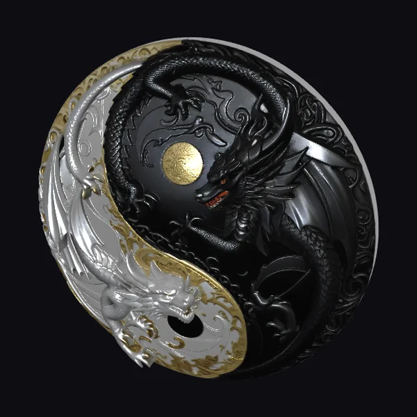 Dragon Yin Yang Symbol