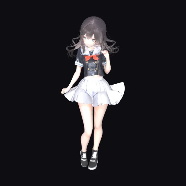 Girl in School Uniform