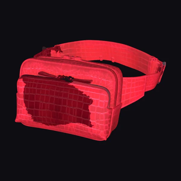 Red Crocodile Fanny Pack