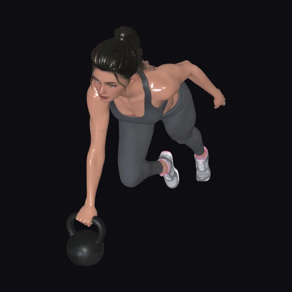 Woman with Kettlebell