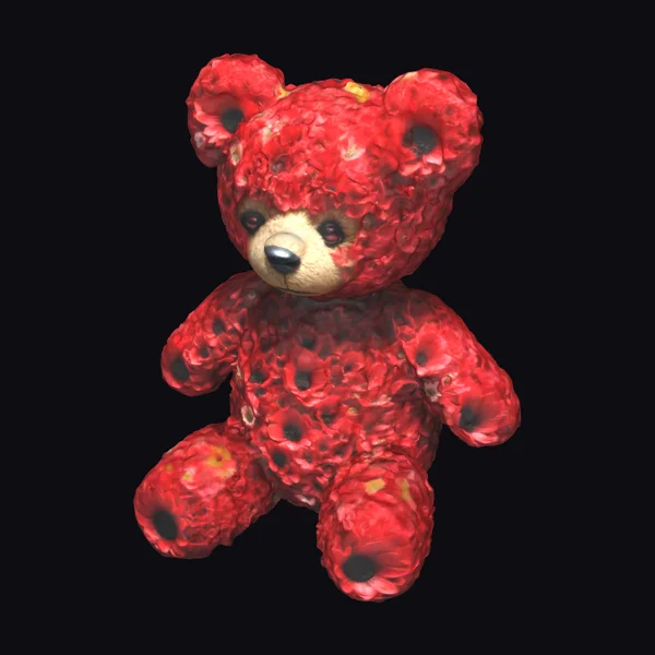 Floral Red Teddy Bear