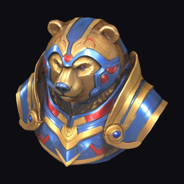 Armored Bear Bust