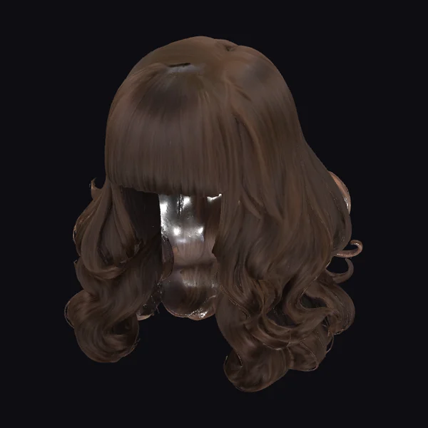 Brown Curly Long Hair