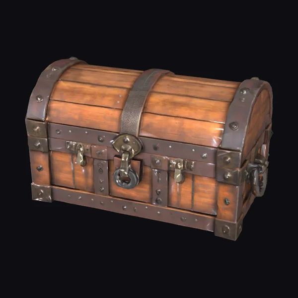 Vintage Wooden Treasure Chest