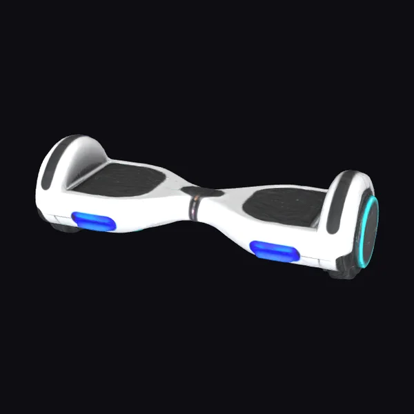 White Hoverboard with Blue Lights