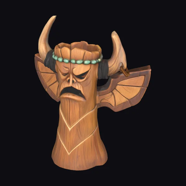Wooden Totem Head