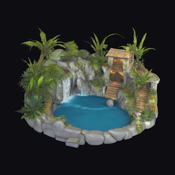 Crescent Waterfall Jungle Base