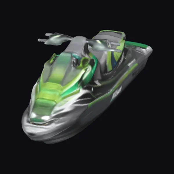 Green Metallic Watercraft
