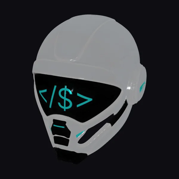 Glowing Code Visor Helmet