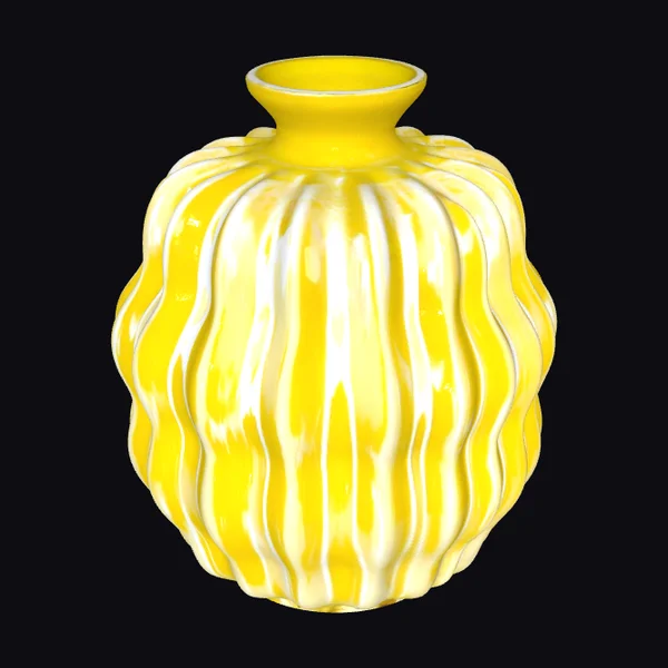 Yellow Glass Vase