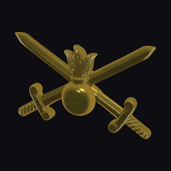 Crossed Swords with Grenade