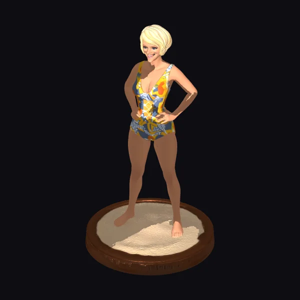 Blonde Woman in Swimsuit