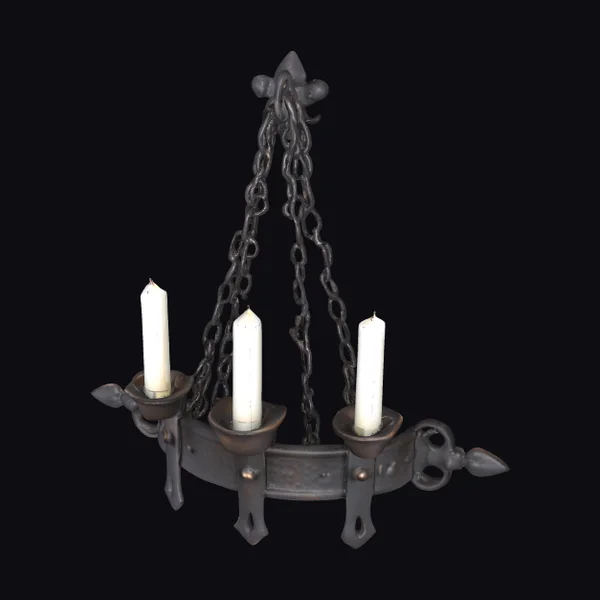Dark Metal Candle Chandelier