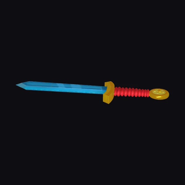 Blue Plastic Toy Sword