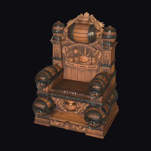 Ornate Brewery Throne Chair
