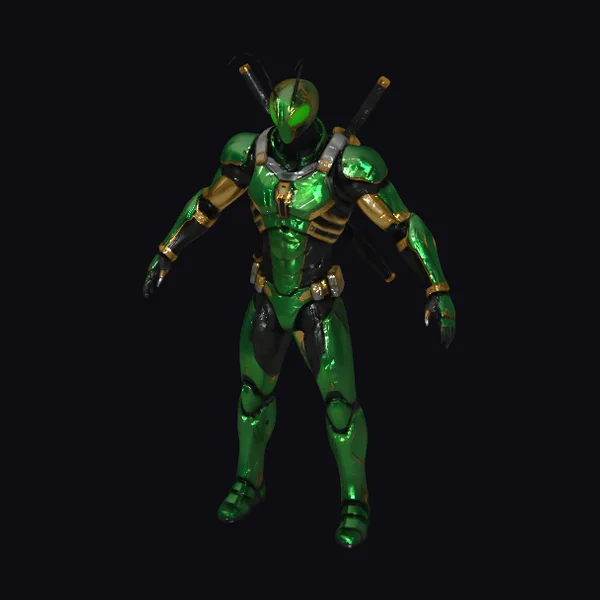 Emerald Insectoid Warrior