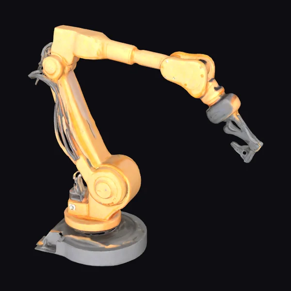 Yellow Robotic Arm Assembly