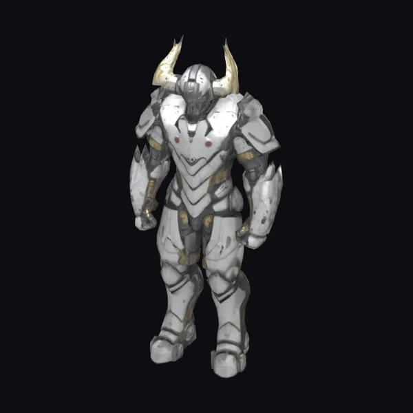 Armored Horned Guardian Figure