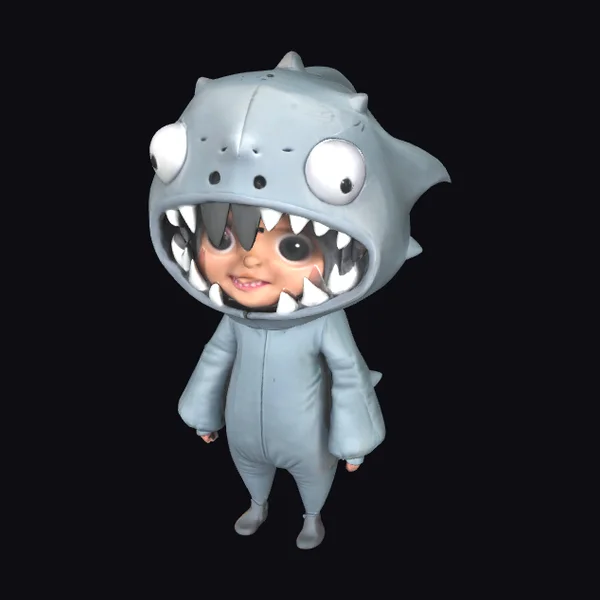 Shark Hoodie Kid