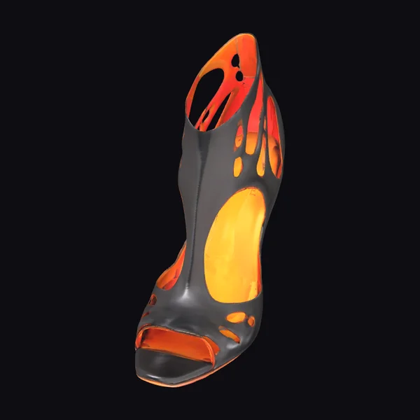 Glossy Black High Heel