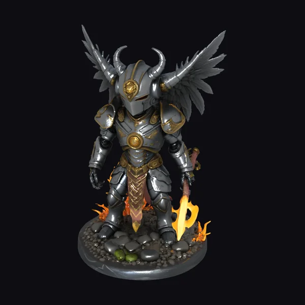 Winged Guardian in Armor