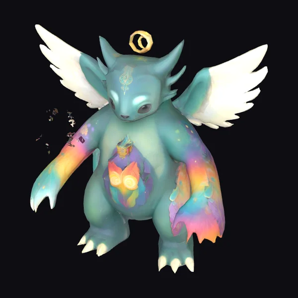 Winged Rainbow Creature