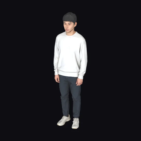 Young Asian Man Standing