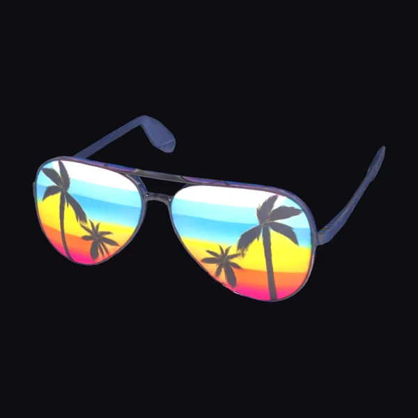 Colorful Sunglasses with Palm Trees