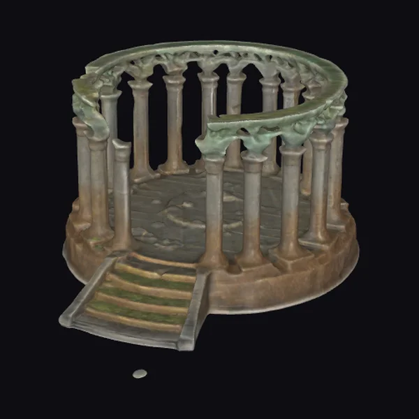 Ancient Circular Temple Ruins