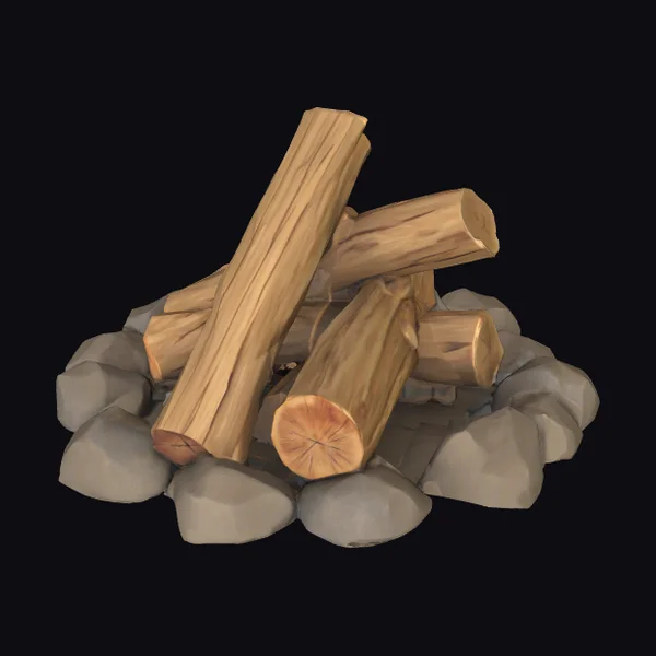 Wooden Campfire Setup