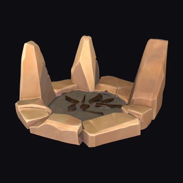Rocky Campfire Setup