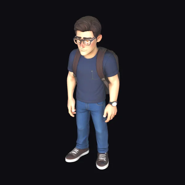 Young Man with Backpack