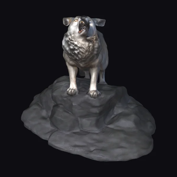 Wolf on Rocky Outcrop