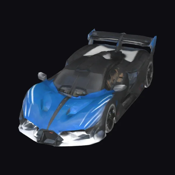 Blue Racing Car