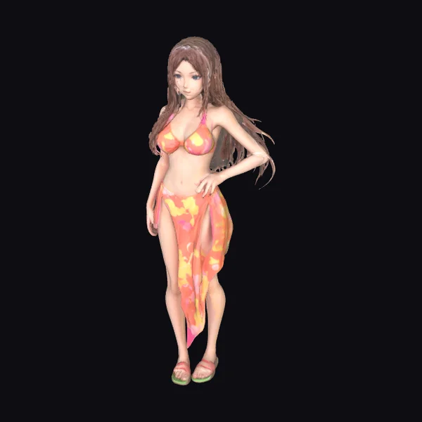 Anime Girl in Swimsuit