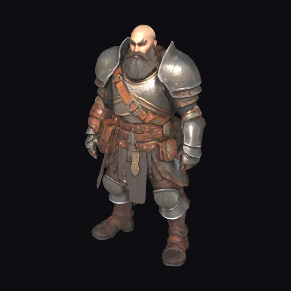 Armored Warrior with Beard
