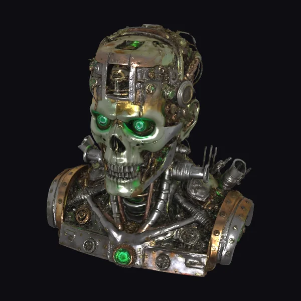 Steampunk Skull Bust