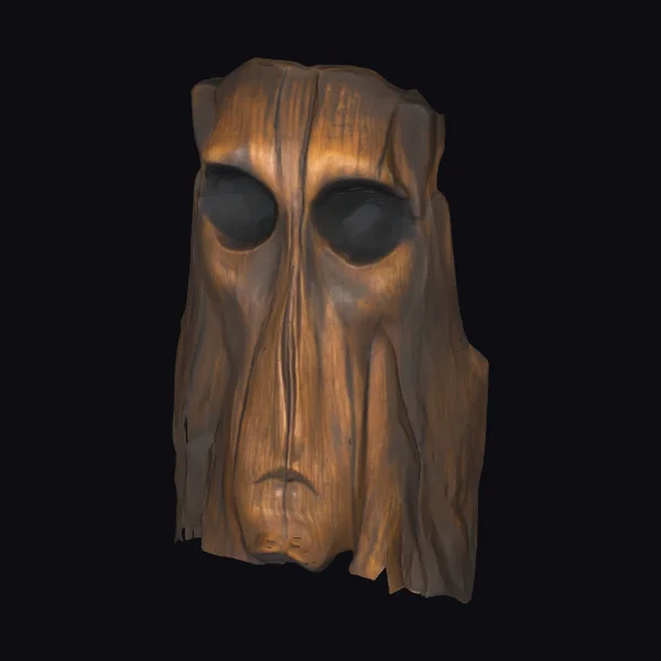 Wooden Tree Bark Mask
